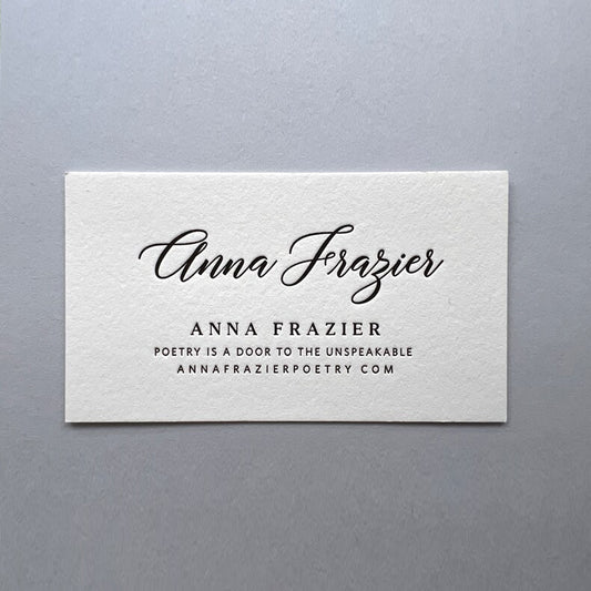 Letterpress Business Cards